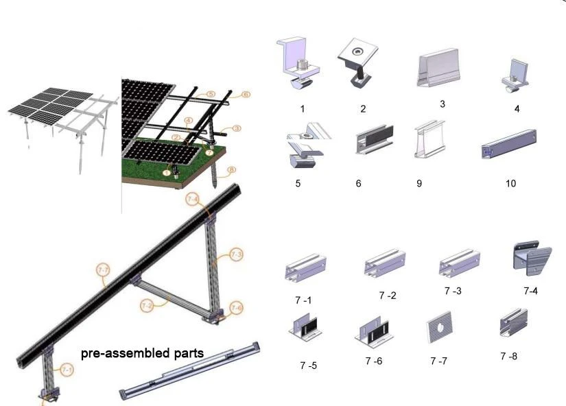 china supplier solar mounting ground brackets
