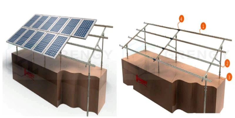 Solar Ground Mount Aluminum Bracket detail