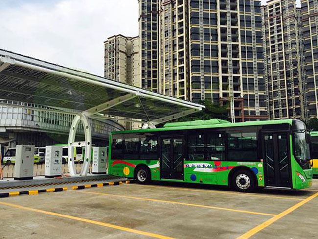 Fotovoltaická kôlňa bola oficiálne otvorená na autobusovej stanici Foshan Gao...