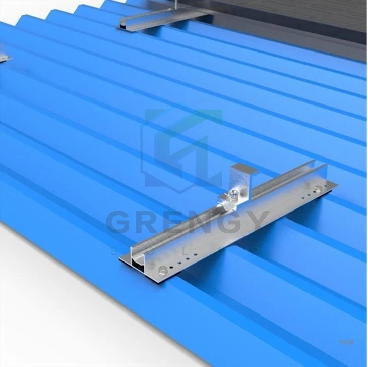Solar Trapezoidal Metal Roof Racking Rails System