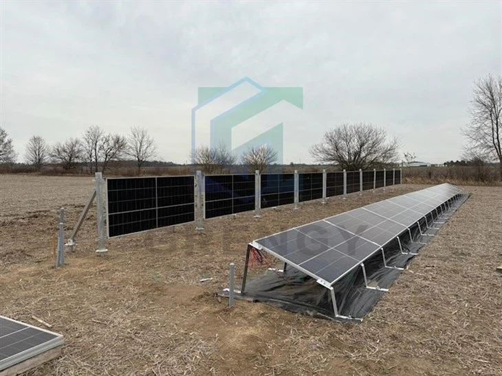 Bifacial Solar Fence Mounting