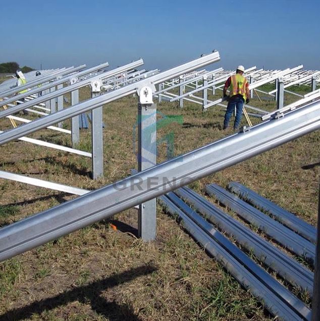 Galvanizované železné štruktúry pre solárny panel