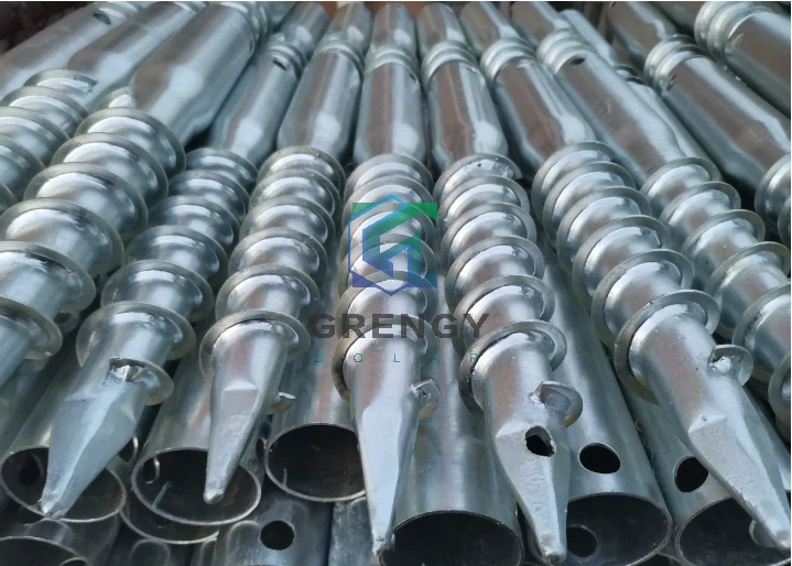 HDG skrutkovitý základ pre zemniacu skrutku pre ukotvený montážny systém