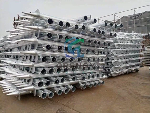 HDG Helical Pile Ground Screw Foundation For Grounted Mounting System