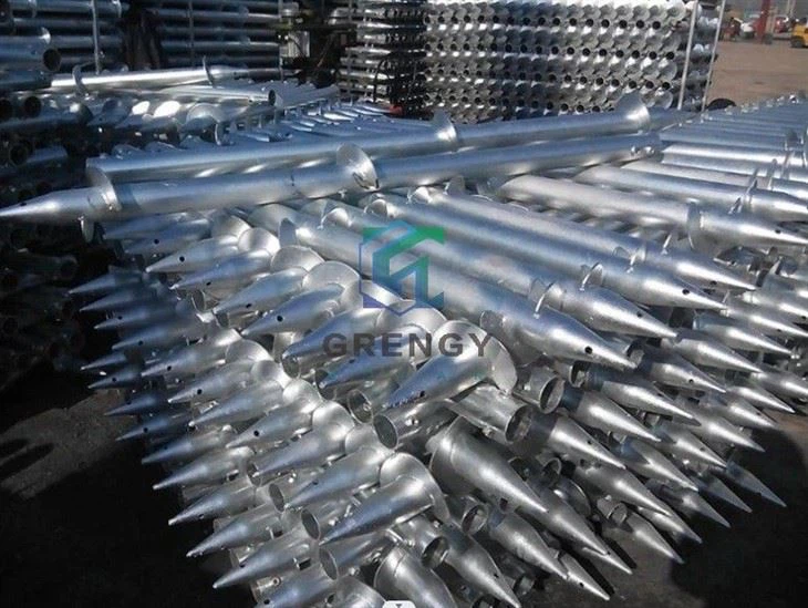 HDG Helical Pile Ground Screw Foundation For Grounted Mounting System