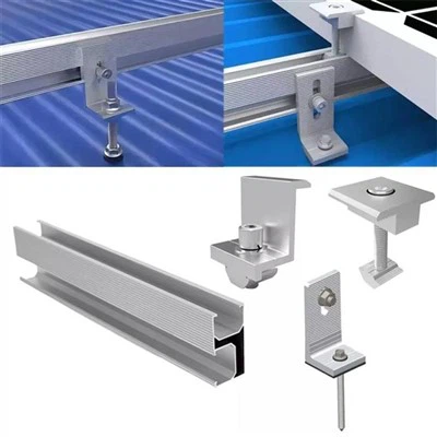 Eloxovaný hliníkový solárny držiak - s plochou strechou