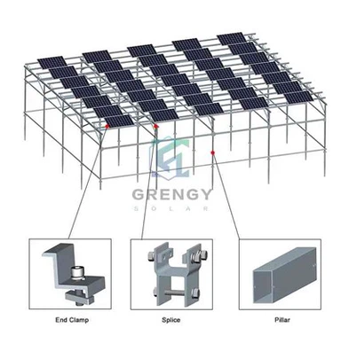 Flexibilné Tilt Agri Solárne pole pre farmu